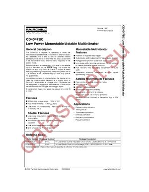 CD4047BCM datasheet  